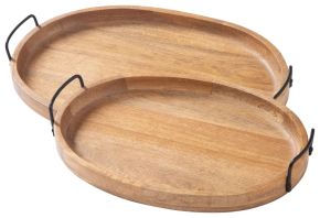 Signature Design by Ashley® A2000455 Jocelyne - Tray Set (Set of 2) - Brown / Black