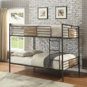 ACME 37720 Brantley - Double Queen Bunk Bed - Sandy Black & Dark Bronze Hand-Brushed
