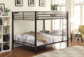 ACME 38015 Kaleb - Queen Over Queen Bunk Bed - Sandy Black