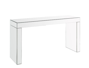 ACME 90674 Noralie - Writing Desk - Mirrored