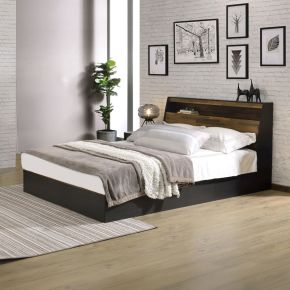 ACME BD00545Q Eos - Queen Bed With Storage - Walnut & Black