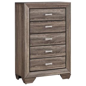 CoasterEveryday 204195 Kauffman - 5-Drawer Bedroom Chest - Washed Taupe