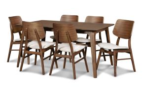 New Classic 40-1651-D4CT Oscar - Rectangle Table & 4 Chairs - Walnut