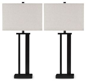 Ashley Furniture L204074 Ashley Furniture L204074 Aniela - Metal Table Lamp (Set of 2) - Bronze Finish