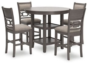 Ashley Furniture D425-223 Wrenning - Drm Counter Table Set (Set of 5) - Gray