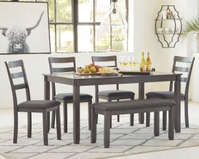 Signature Design by Ashley® D383-325 Bridson - Gray - RECT DRM Table Set (Set of 6)
