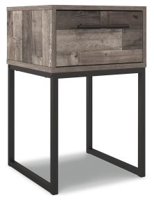 Signature Design by Ashley® EB2120-291 Neilsville - One Drawer Night Stand - Black / Gray