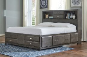 Signature Design by Ashley® B476/69/66/99 Caitbrook - Gray - King Storage Bed With 8 Drawers