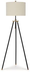 Signature Design by Ashley® L206101 Cashner - Black / Gold Finish - Metal Floor Lamp