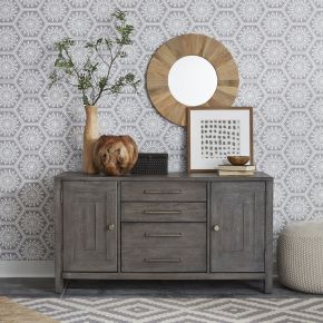 Liberty Furniture 406-HO120 Modern Farmhouse - Credenza - Gray