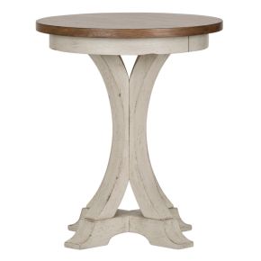 Liberty Furniture 652-OT1021 Farmhouse Reimagined - Round Chair Side Table - White