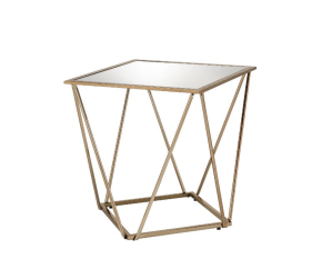 ACME 86057 Fogya - End Table - Mirrored & Champagne Gold