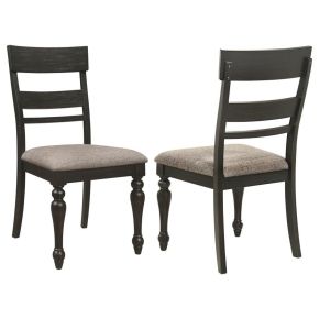 Coaster Fine Furniture 108222 Bridget - Wood Dining Side Chair (Set of 2) - Charcoal