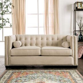 Furniture of America SM9116-LV Elliot - Loveseat - Beige