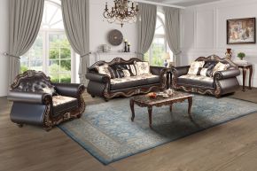 New Classic 23-U1754-SLC Maximus - 3 Piece Sofa & Loveseat & Chair - Dark Brown