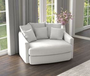 Jackson 71009-1400/21 Matty - Round Accent Cuddle Chaise - White