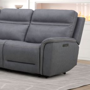 Liberty Furniture 7007BG-43RP Cooper - R Arm Recliner P3 & ZG - Blue Gray - Gray