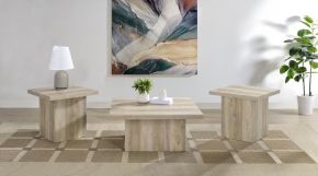 Coaster Fine Furniture 710878-S3 Devar - 3 Piece Square Coffee End Table Set - Distressed Pine