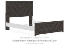 Signature Design by Ashley® B3789-71 Prendonea - Queen Panel Headboard/Footboard - Charcoal