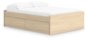 Signature Design by Ashley® EB9632B8 Onita - Full Platform Bed With 1 Side Storage - Natural