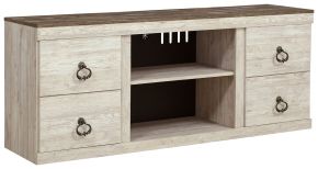 Ashley Furniture EW0267-268 Ashley Furniture EW0267-268 Willowton - TV Stand w/Fireplace Option - 60" x 14.8" x 24.33" - Brown Light