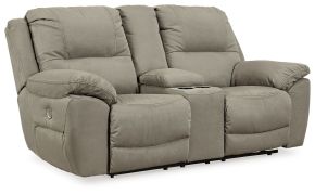 Ashley Furniture 5420396 Next-Gen Gaucho - DBL REC PWR Loveseat w/Console - Putty