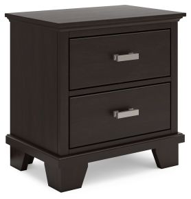 Signature Design by Ashley® B441-92 Covetown - Two Drawer Night Stand - Dark Brown