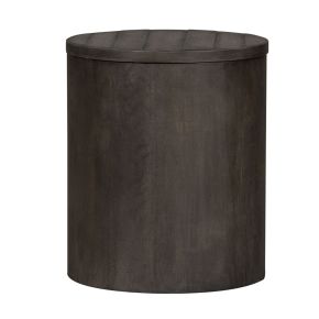 Liberty Furniture 406-OT1021 Modern Farmhouse - Drum End Table - Dark Gray