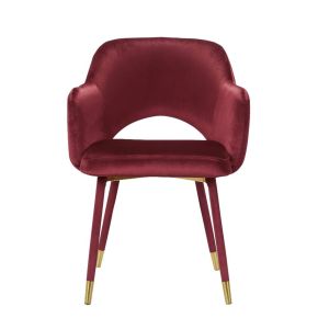 ACME 59850 Applewood - Accent Chair - Bordeaux-Red Velvet & Gold