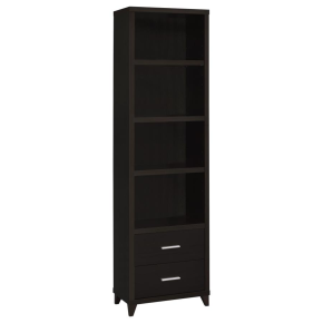CoasterEssence 700882 Lewes - 4-Shelf Engineered Wood Media Tower - Cappuccino
