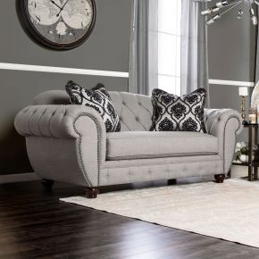 Furniture of America SM2291-LV Viviana - Loveseat - Gray / Black