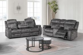 New Classic 20-U456-2NP Park City - 2 Piece Non Power Sofa & Loveseat - Dark Gray