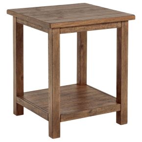 Coaster Fine Furniture 710546 Payne - Wood End Table With Shelf - Distressed Brown