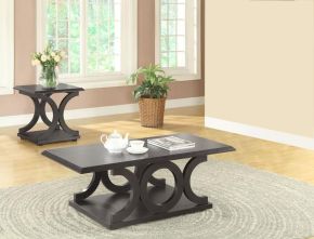 Coaster Fine Furniture 703148-S2 Shelly - 2 Piece Coffee And End Table Set - Cappuccino