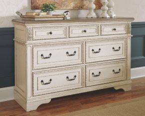 Ashley Furniture B743-31 Realyn - White / Brown / Beige - Dresser - 7-drawer