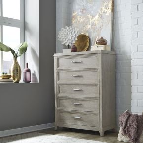 Liberty Furniture 902-BR41 Belmar - 5 Drawer Chest - Washed Taupe