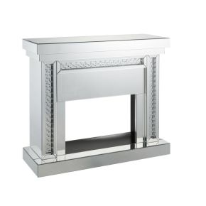 ACME 90272 Nysa - Fireplace - Mirrored & Faux Crystals - 42"