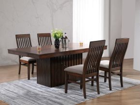 Coaster Fine Furniture 182991-S5 Briarwood - 5 Piece Extension Leaf Dining Table Set - Mango Oak