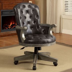 Furniture of America CM-GM357AC Yelena - Height - Adjustable Arm Chair - Gray / Black