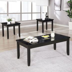 Furniture of America CM4544BK-3PK Lodivea - 3 Piece Table Set - Black
