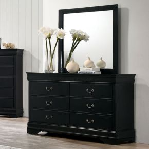 Furniture of America CM7966BK-D Louis Philippe - Dresser - Black