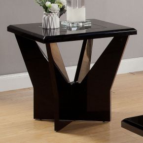 Furniture of America CM4183BK-E Dubendorf - End Table - Black