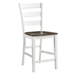 Intercon KA-BS-669W-GWH-K24 Kona - Ladder Stool - Gray / White