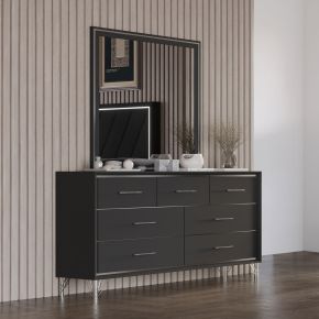 New Classic 00-B1891-DM New Classic 00-B1891-DM Ava - Dresser & Mirror - Black