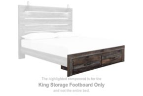 Signature Design by Ashley® B211-56S Drystan - King Storage Footboard - Brown / Beige
