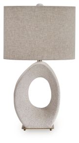 Signature Design by Ashley® L235984 Trentlen - Paper Table Lamp - Cream / Gold Finish