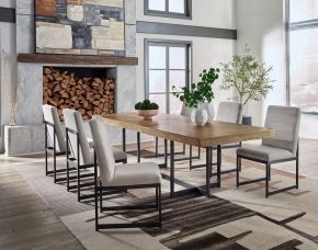 Signature Design by Ashley® D622/35/01(3) Tomtyn - 7 Pc. - Rectangular Dining Extension Table, 6 Side Chairs - Light Brown