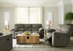 Signature Design by Ashley® 28201/88/86/25 Alphons - 3 Pc. - Reclining Sofa, Loveseat, Rocker Recliner - Putty