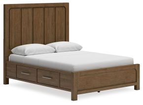 Signature Design by Ashley® B974B4 Cabalynn - Queen Panel Bed With Storage - Light Brown