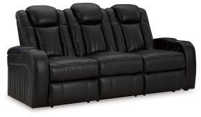 Signature Design by Ashley® 9070315 Caveman Den - Power Reclining Sofa With Adj Headrest - Midnight